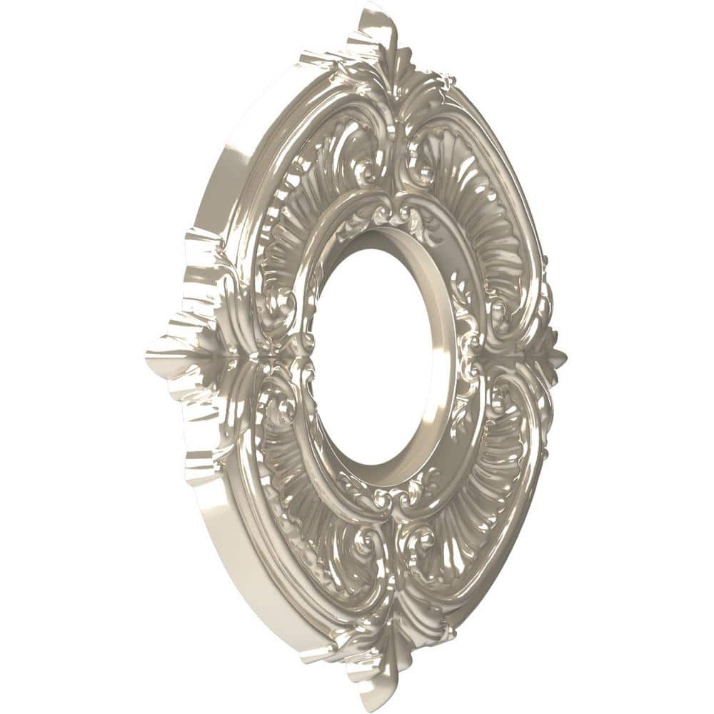 Attica 10" Bright Coat Chrome Thermoformed PVC Ceiling Medallion
