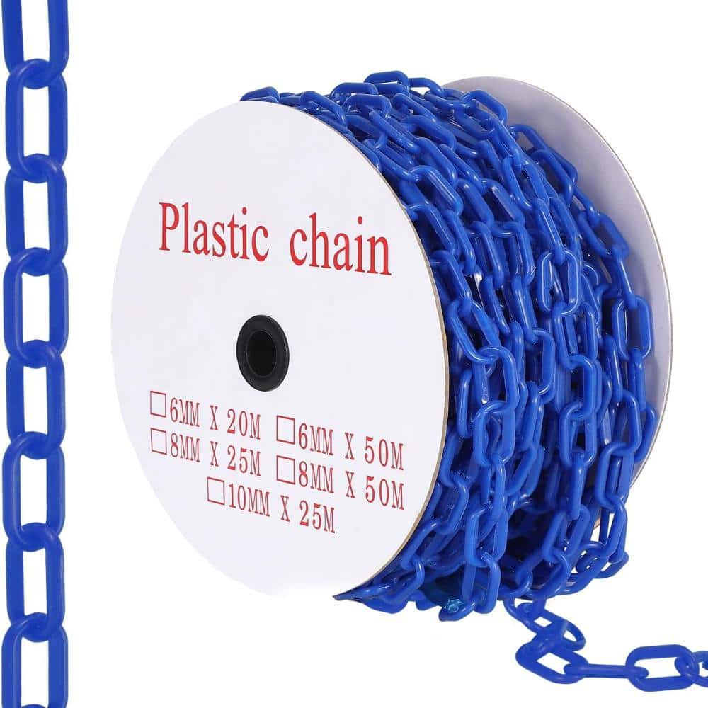 240 FT Plastic Chain Links, Safety Chain with 50 Hooks, Plastic Barrier Chains for Crowd Control, Parking Driveways price history on PriceWatchPro