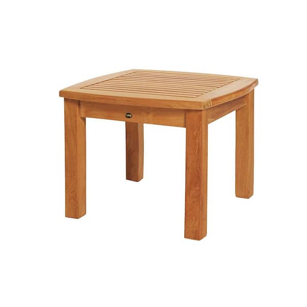 ARB Teak and Specialties Colorado 24 in. Square Natural Teak Outdoor Side Table