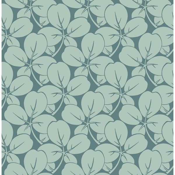 A-Street Prints Robert Aqua Clover Wallpaper