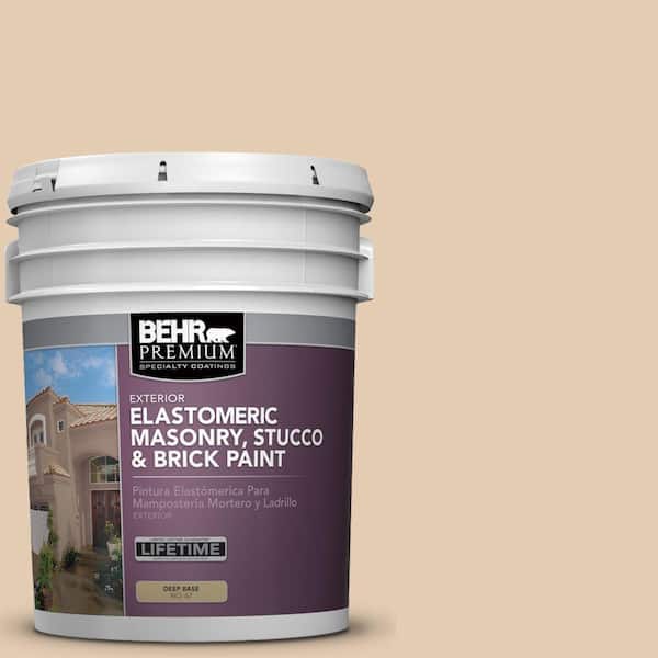5 gal. #MS-14 Miami Peach Elastomeric Masonry, Stucco and Brick Exterior Paint