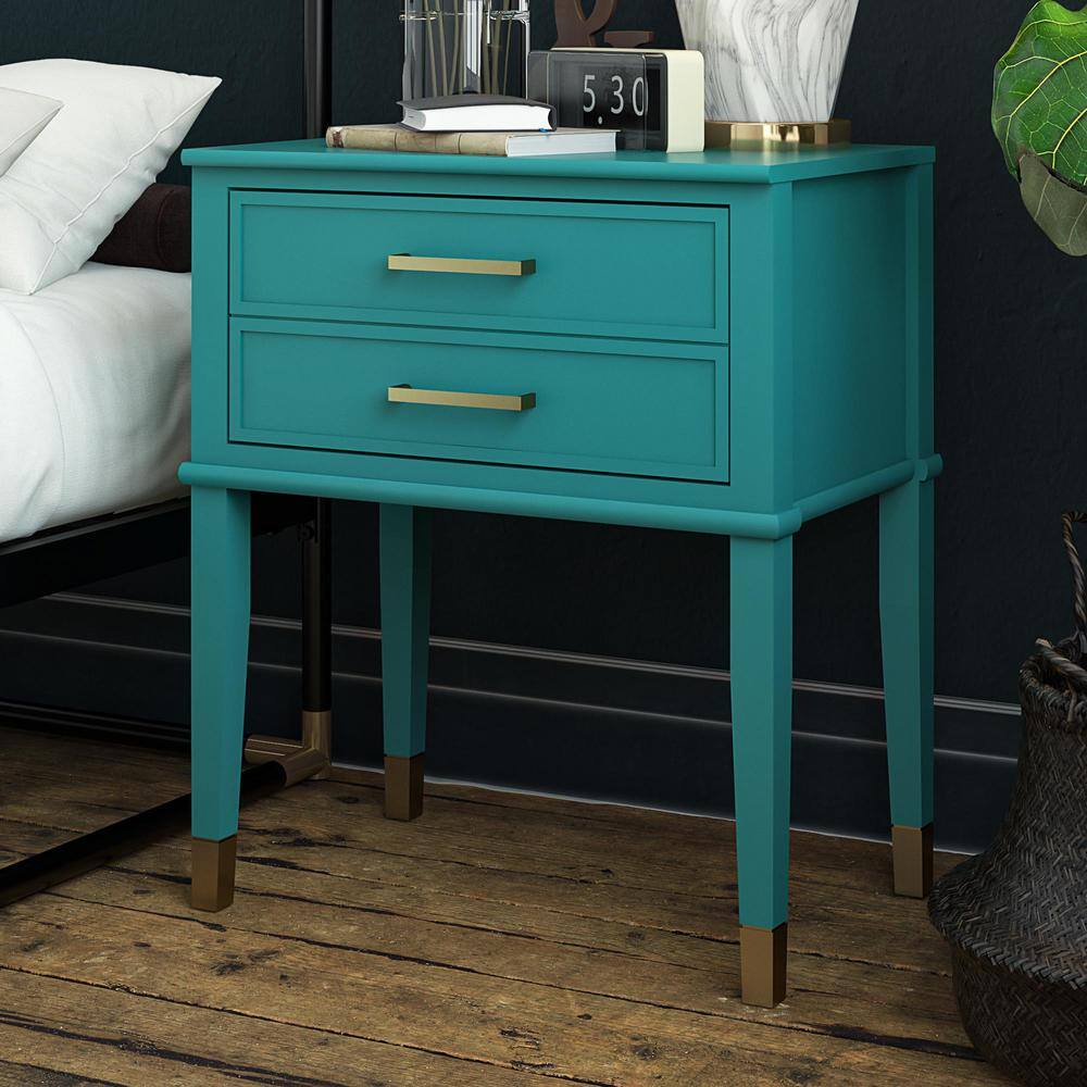 Emerald Green Westerleigh 31'' Wooden End Table with Storage