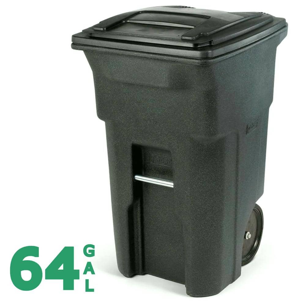 Toter Organic Waste Trash Cart w/Casters, 64 Gallon, Organic Green -  ACG64-00LIM