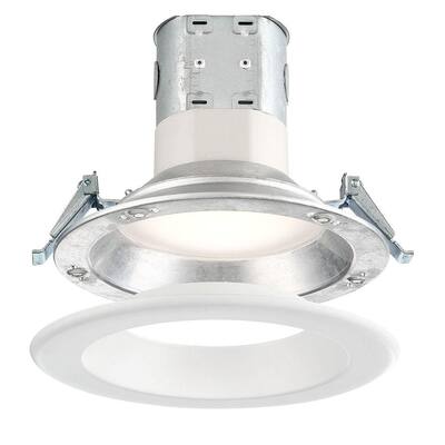 Easy-Up 6 in. 3000K Warm White Remodel White Magnetic Integrated LED Recessed Kit