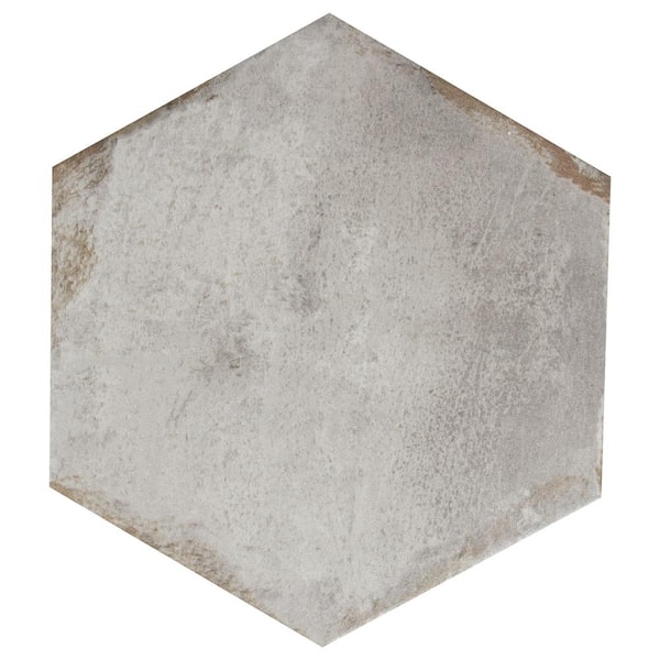 D'Anticatto Hex Grigio 8-3/4 in. x 8-3/4 in. Porcelain Floor and Wall Take Home Tile Sample
