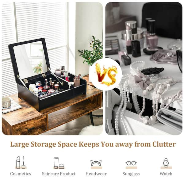 Luxury Desktop Cosmetic Storage Box, Acrylic Vanity Organizer For Skin Care  Products, Tabletop Coffee Table Storage Basket