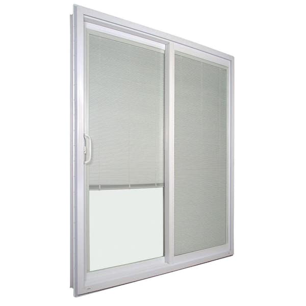 72 in. x 80 in. 50 Series White Sliding Vinyl Patio Door Frame Kit, Universal Handing