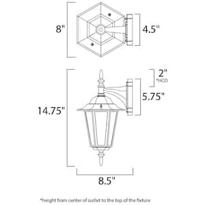 Builder Cast 1-Light Black Outdoor Wall Lantern Sconce