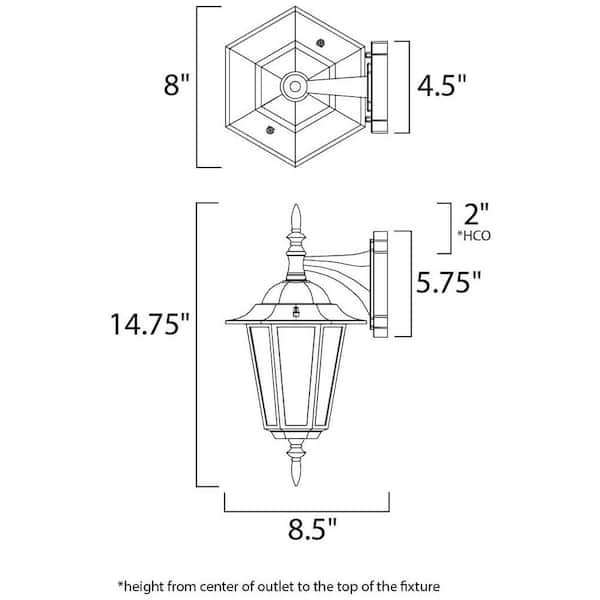 Builder Cast 1-Light Black Outdoor Wall Lantern Sconce