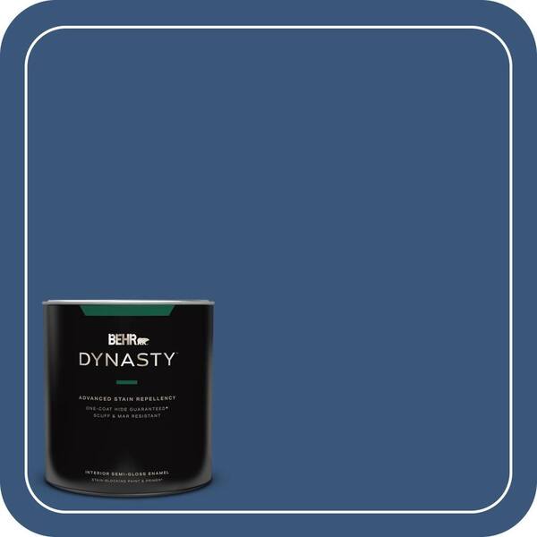 BEHR DYNASTY 1 qt. #590D-7 Star Spangled Semi-Gloss Enamel Interior Stain-Blocking Paint and Primer