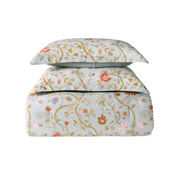 Bedford Blue Floral Comforter Set