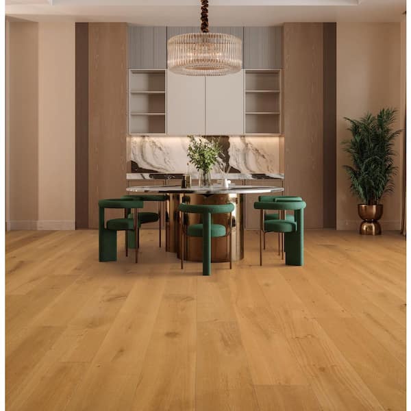 Fairmont French Oak 5/8 in. T x 9.4 in. W Tongue and Groove Wire Brush Engineered Hardwood Flooring (34.10 sq. ft./case)