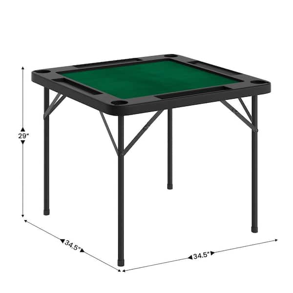 Carnegy Avenue Silas Classic 34.5 in. L Square 4-Player Black Top