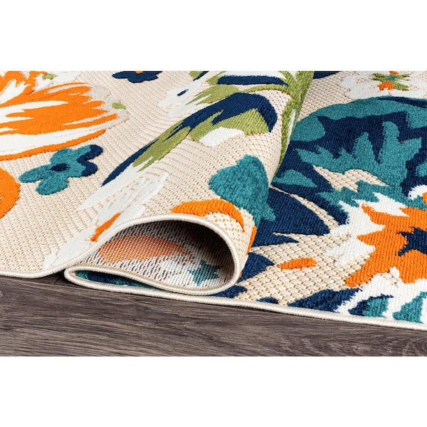 Bergamo Contemporary Floral Multi 5 ft. x 7 ft. Indoor/Outdoor Area Rug