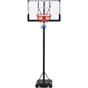 Portable Basketball Hoop Basketball System with 4.76 ft. x 10 ft. H Adjustment and LED Light for Youth