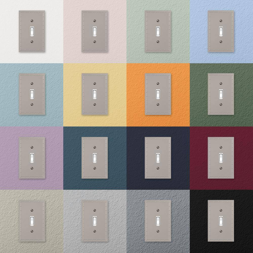 Rosa Satin Nickel 3-Gang Metal Toggle Wall Plate