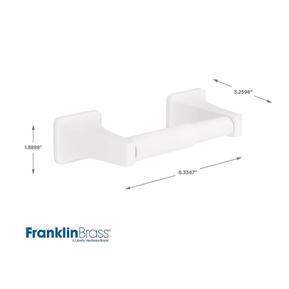 White Wall Mount Toilet Paper Holder with Zinc Finish