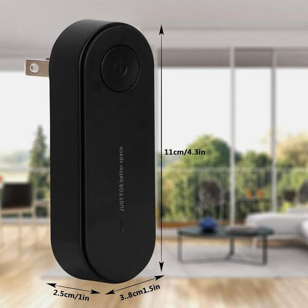 Adrinfly - 20 Sq. Ft. Mini Portable Plug-in Negative Ion Air Purifier in Black (2 Pack)