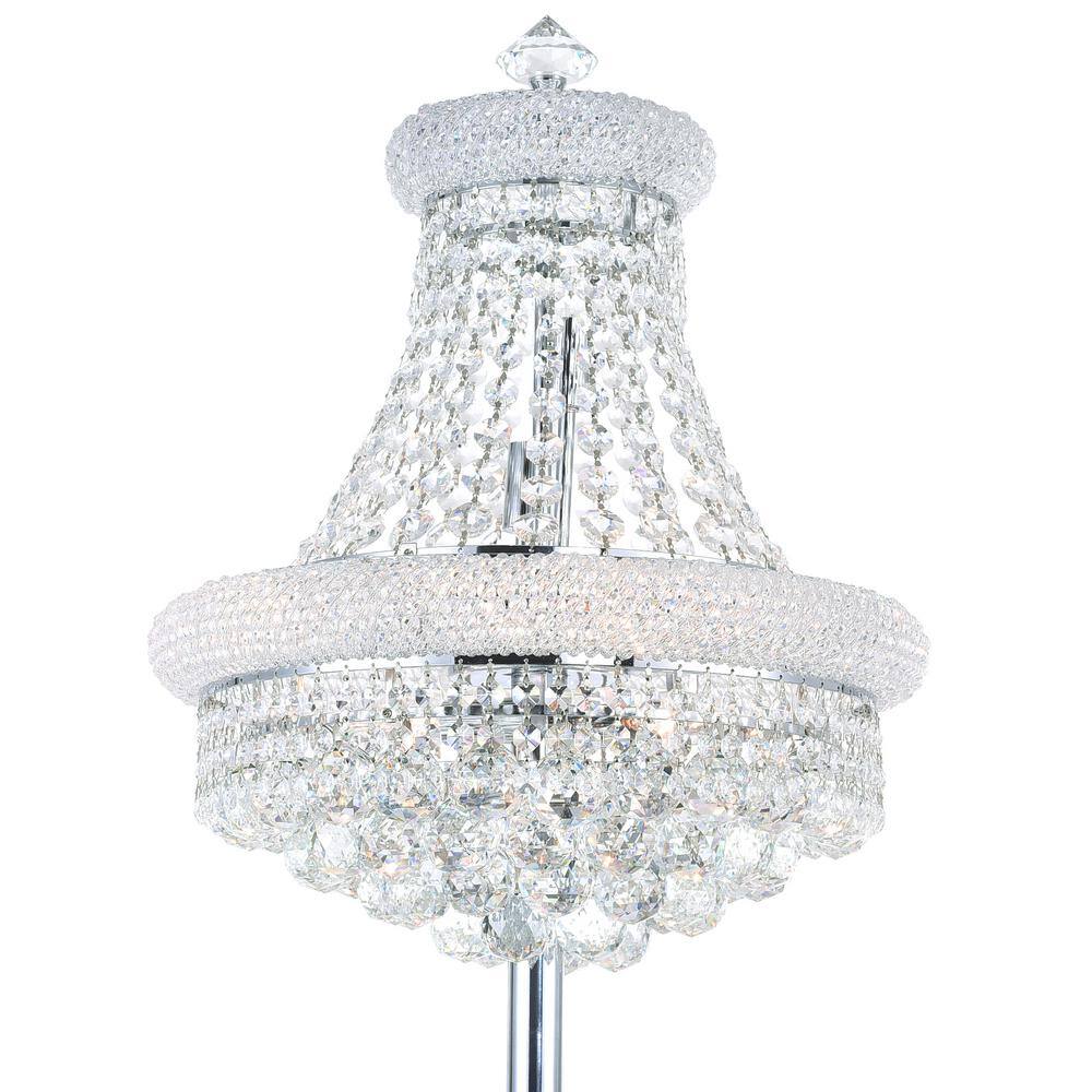 Empire 68" Chrome Crystal-Embellished 8-Light Floor Lamp