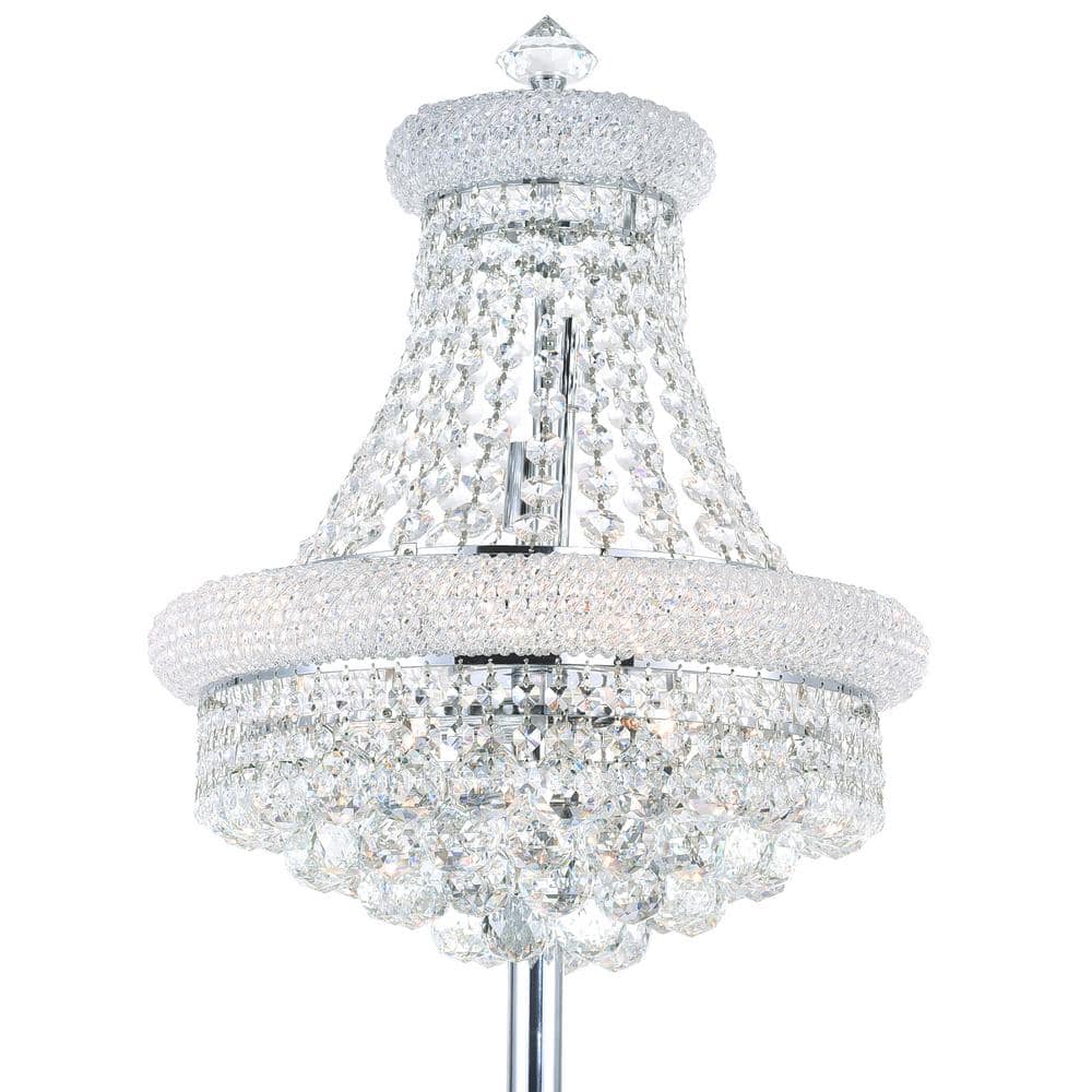 Empire 68" Chrome Crystal-Embellished 8-Light Floor Lamp