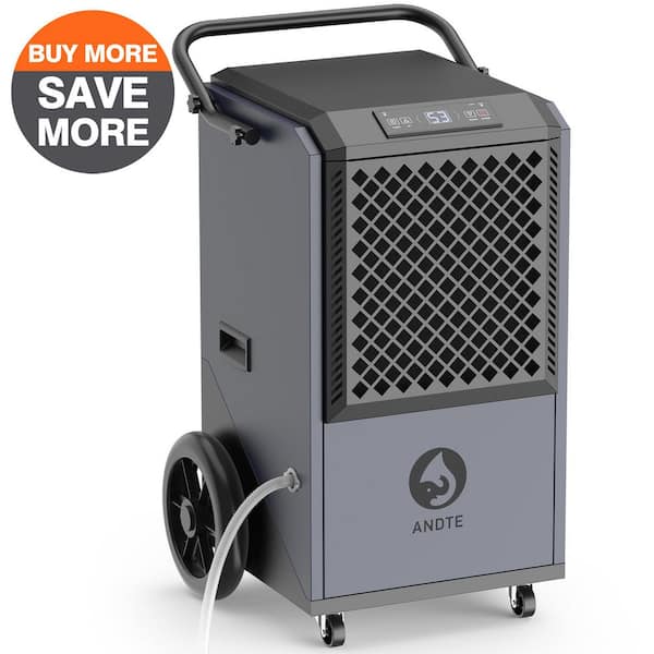 305 pt. 9,000 sq.ft. Bucketless Commercial and Industrial Dehumidifier in Black, NEMA 5-20 Receptacle