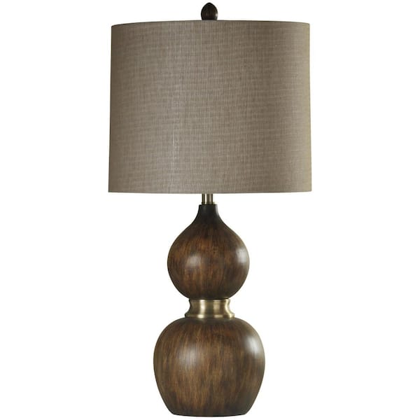 Antique Brass Table Lamp, Brass And Wood Table Lamps