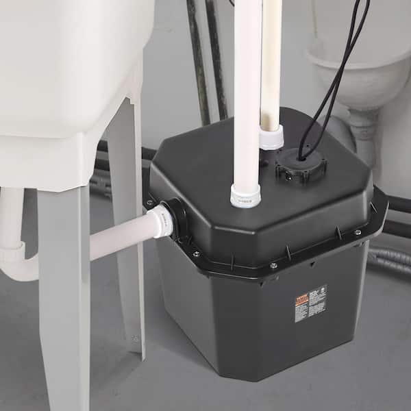 Utility Sink Pump 1/3 HP 120 V 2900 GPH 25 ft. 6 Gal. Submersible Under-Sink Sump Pump System with 1-1/2 in. NPT Outlet