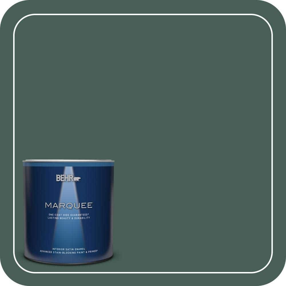 1 qt. #M440-7 Rainforest One-Coat Hide Satin Enamel Interior Paint & Primer product image for price tracking