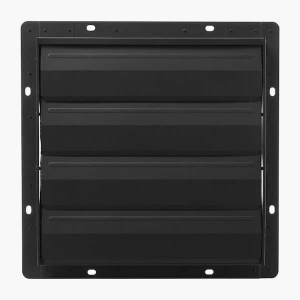 Black 16 in. 2900 CFM Wall Mount Shutter Exhaust Fan w/Variable Speed Temperature Control,EC Motor,for Shed,Garage,Bath