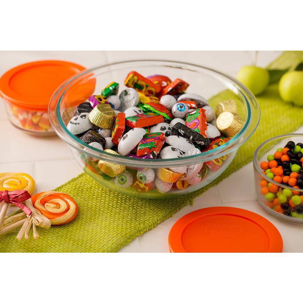 10-Piece Clear Glass Food Storage Bowl Set with Blue Lids