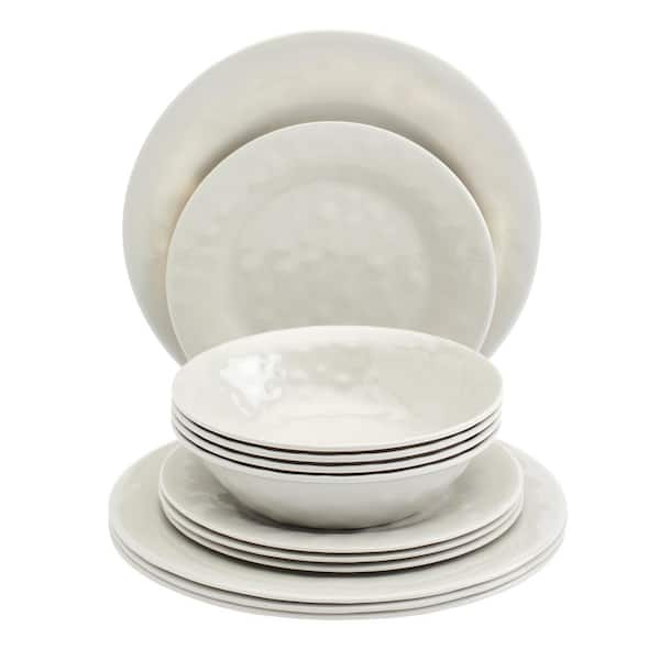 Tabletops Gallery 12-Piece Mist Melamine Dinnerware Set (Service for 4)