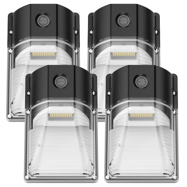 4 Pack 30W Mini LED Wall Light with Dusk to Dawn Photocell, 5000K Wall Pack Light Outdoor Led, AC120V 3600LM Waterproof