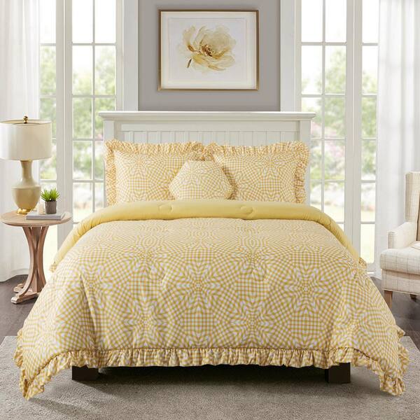 COUNTRY LIVING Sunshine Gingham 3-Piece Comforter Set