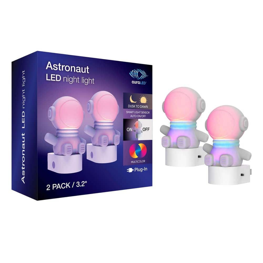 Tzumi Plug-in AURA LED Astronaut Night Light 2PK 30711HD - The