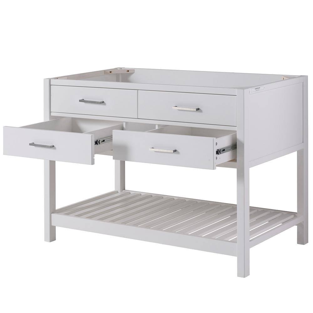 Harrison 48" White Pine Freestanding Vanity Cabinet