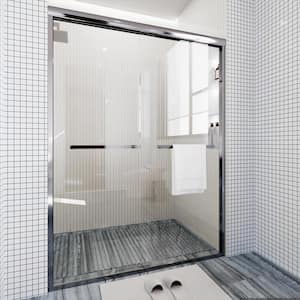 50 in. - 54 in. W x 72 in. H Sliding Framed Shower Door in Chrome with Clear Glass