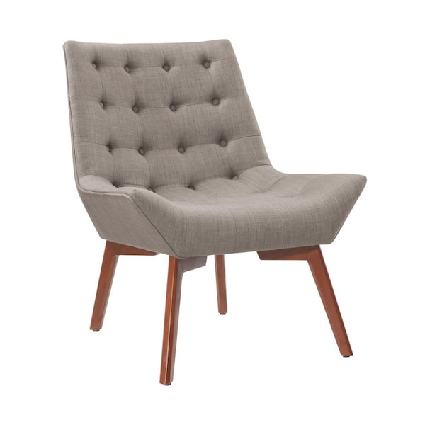 Linon Home Decor Julian Gray Tufted Modern Accent Chair