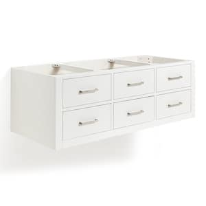 Hutton 54 in. W x 22 in. D x 18 in. H Bath Vanity Cabinet without Top in White