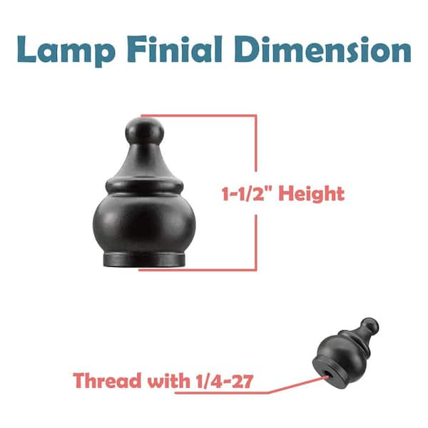 Lamp shade deals finials home depot