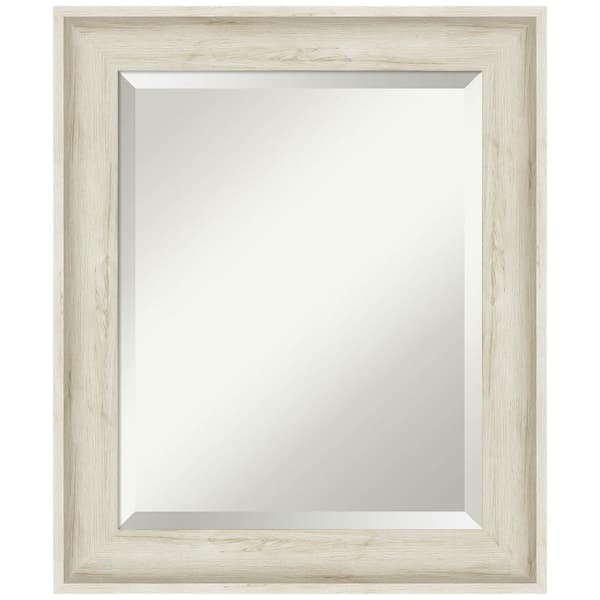 Amanti Art Medium Rectangle Regal Birch Cream Beveled Glass Casual Mirror (25 in. H x 21 in. W)