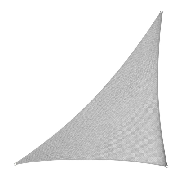ROYAL SHADE 12 ft. x 12 ft. x 17 ft. Grey Right Triangle Sun Shade Sail Canopy Fabric Cloth