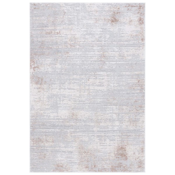 SAFAVIEH Eternal Gray/Ivory 9 ft. x 12 ft. Distressed High-Low Area Rug