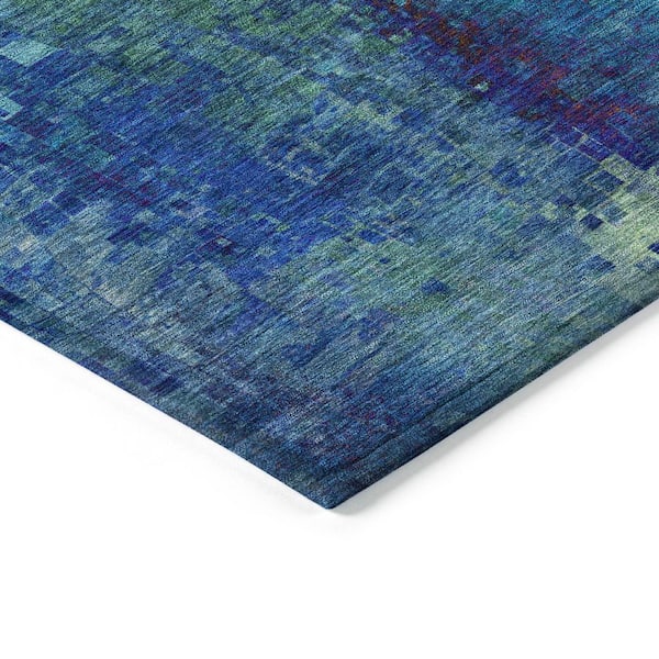 Chantille Machine Washable Indoor/Outdoor Abstract ACN2241 Blue 1 ft. 8 in. x 2 ft. 6 in. Accent Rug