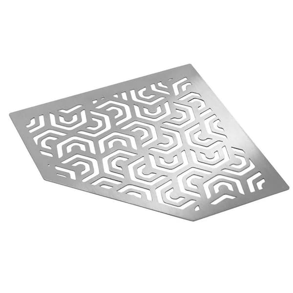DURAL TI-SHELF Stainless Steel Pentagonal Corner Shelf 11in. x 7.87in. X 7.87 in. x 3.74in. X 3.74in. Decorative Wall Shelf