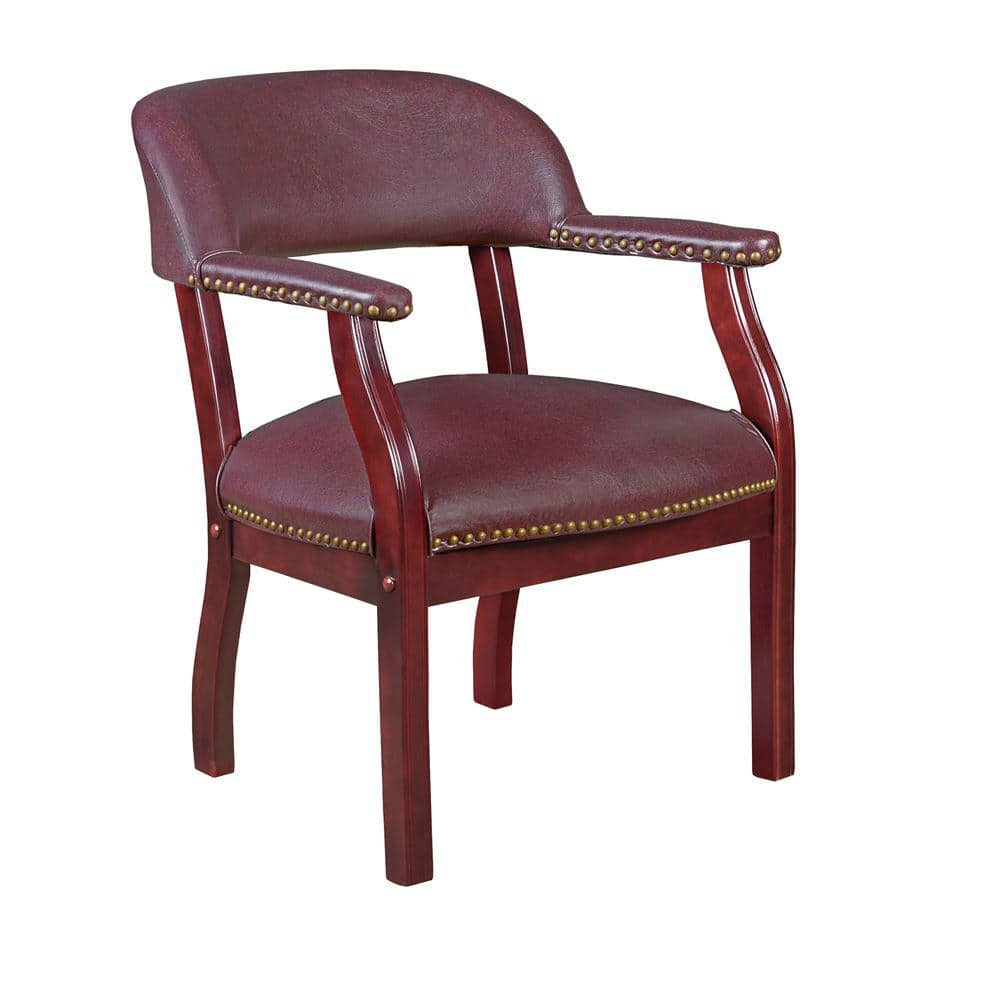 Flash Furniture Burgundy Leather Pillow Back Office Chair with