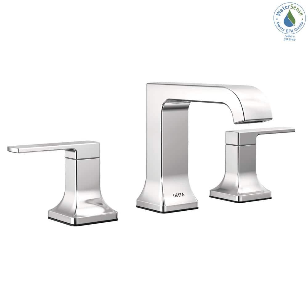 Velum Polished Chrome Widespread Bathroom Faucet with Drain Assembly