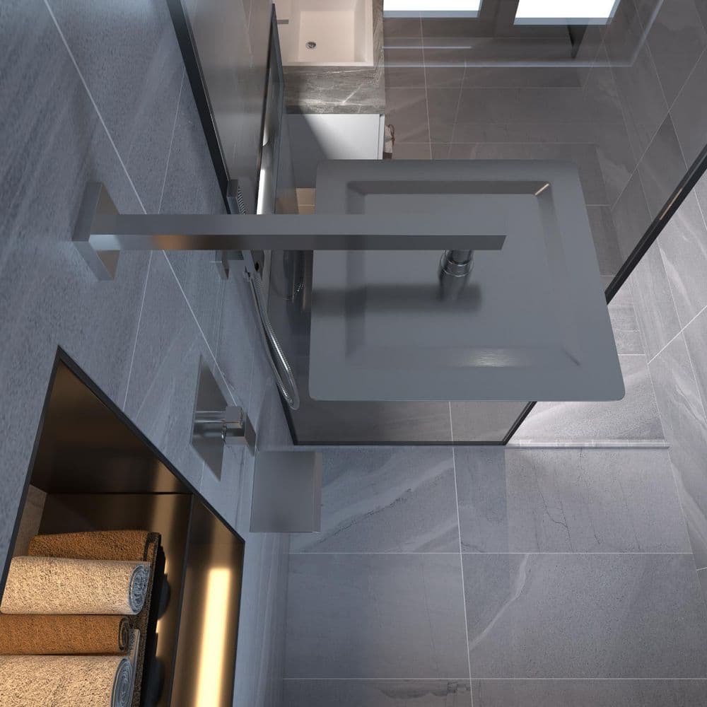 Brushed Nickel 10-Inch Rain Shower System with Handheld and Valve