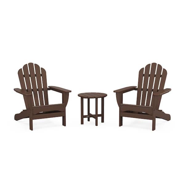 Trex Outdoor Furniture 3-Piece Plastic Adirondack Patio Conversation Set in Vintage Lantern,Monterey Bay