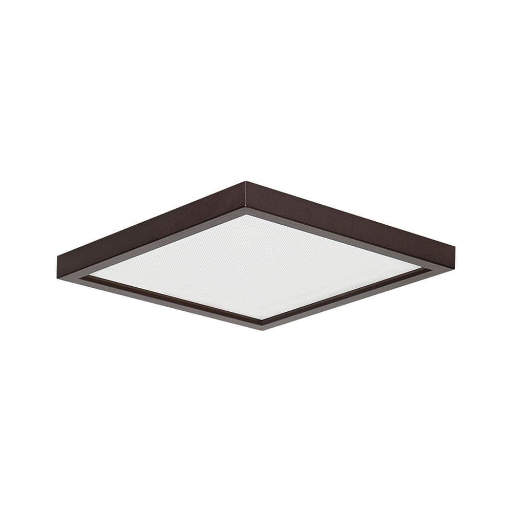 10 in. Multi-Color Selectable LED Flush Mount Remote Platter Bronze