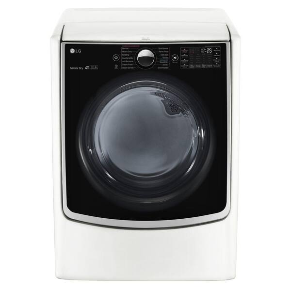 LG 7.4 cu. ft. Smart Gas Dryer with Steam and WiFi Enabled in White, ENERGY STAR